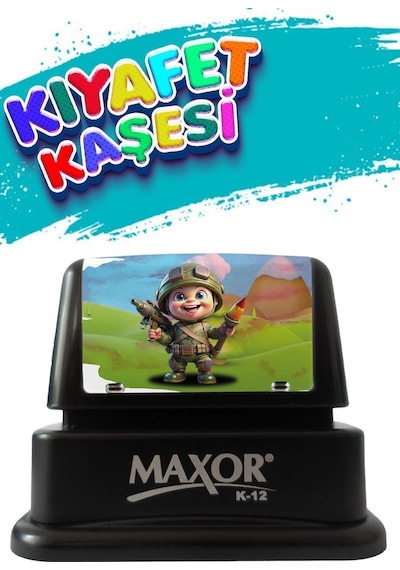 Maxor Kaşe Kıyafet Kaşesi Asker Temalı Öğrenci Kaşesi / Kıyafet Etiketi / Kumaş Kıyafet Kaşesi