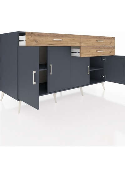 Kronos Konsol 2 Raflı 3 Çekmeceli 4 Kapaklı 176x59x99 Antrasit-an Antrasit-antrasit/çam Kronos Konsol 2 Raflı 3 Çekmeceli 4 Kapaklı 176x59x99 Antrasit-an Antrasit-antrasit/çam