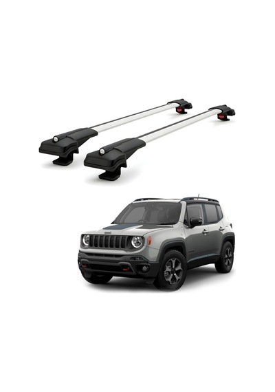 Jeep Renegade 2014-2024 İçin Ara Atkı Tavan Barı , Araç Üstü Ekipman Taşıma Barı Gri 2 Adet