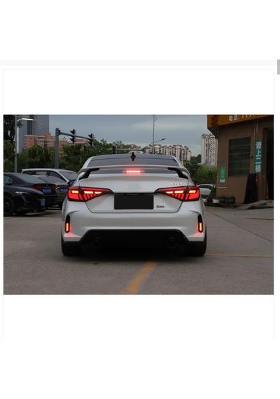 Civic Fe1 İçin Uyumlu Type-r Spoiler İnci Beyaz - Piano Black