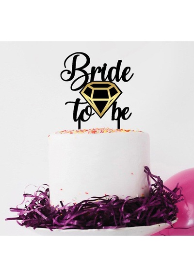 Gold Altın Sarısı Bride To Be Ayna Pleksi Bekarlığa Veda Partisi