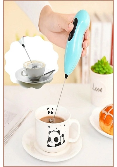 Mini Mikser Kahve Süt Köpürtücü Karıştırıcı Cappucino Mixer Pilli Çırpıcı Plastik Diğer