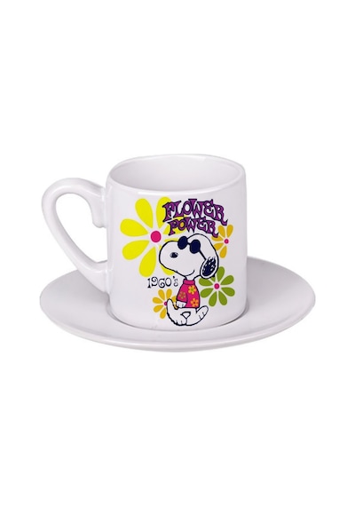 Snoopy Türk Kahvesi Fincanı Beyaz