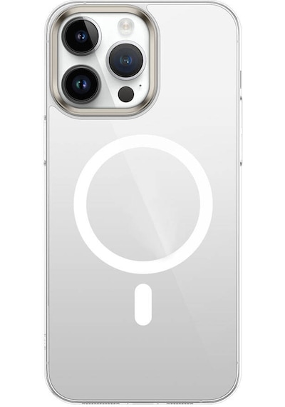Mobilefix Apple Uyumlu iPhone 15 Pro Max Wireless Şarj Özellikli Şeffaf G-glass Kılıf-lacive Lacivert