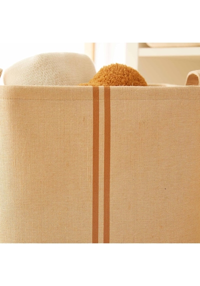 2'li Çocuk Odası Jüt Keten Kumaş Sepet Set 30 X 30 X 30 Cm Çok Renkli