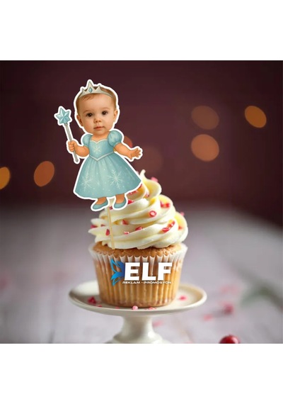 Prenses Kürdan Süs Cupcake Süs 10adet 0