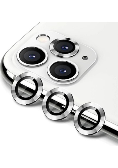 Ally iPhone Uyumlu 11 Pro-11 Pro Max Kamera Lens Koruyucu Aluminium 3 Adet- 5775 Gümüş