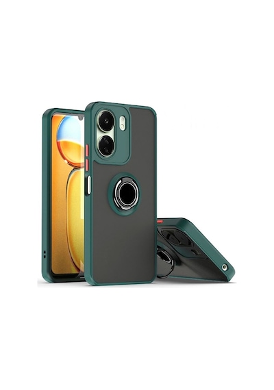 Nihcase Xiaomi Poco C65 Kılıf Spot Yüzüklü Standlı Montreal Kapak
