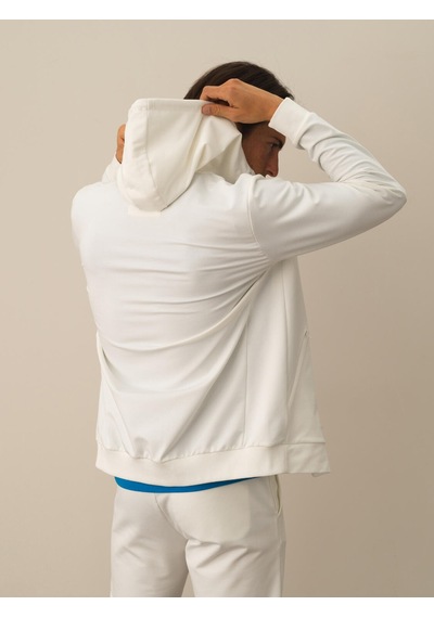 Xint Kırık Beyaz Pamuk Dokulu Slim Fit Sweatmont 350168