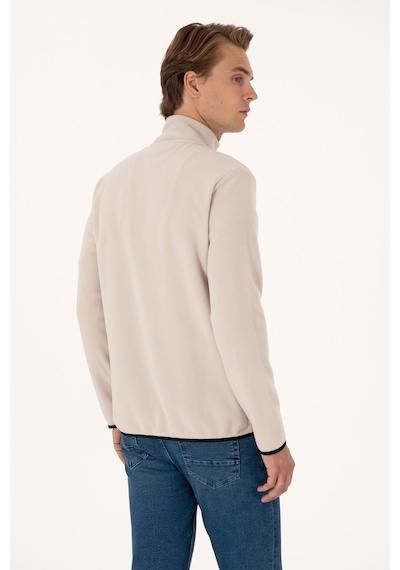 U.S. Polo Assn. Erkek Regular Fit Taş Polar Örme Hırka 50313779-VR049