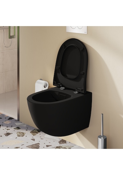 VitrA Sento 130-483R009 İnce Klozet Kapağı Mat Siyah