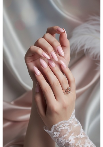 24 Adet Soft Pembe Badem Takma Tırnak 814 Yavru Ağzı