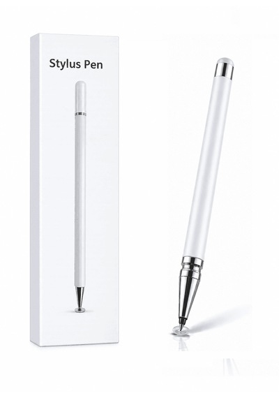 İphone 15 Pro Uyumlu Dokunmatik Stylus Kalem Disk Uçlu Hassas Beyaz Tablet Telefon Çizim Kalemi