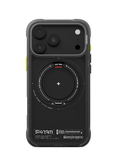 İphone 18 Pro Uyumlu Kılıf M-safe Şarj Özellikli Airbag Tasarımlı Standlı Skinarma Atlas Kapak Siyah