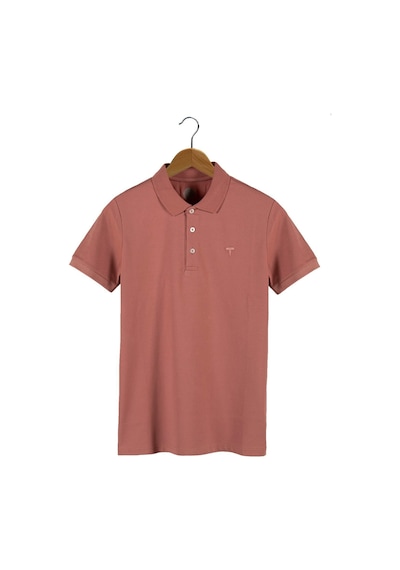 Erkek Gül Kurusu Basic Slim Fit Polo Yaka T-shirt Gül Kurusu