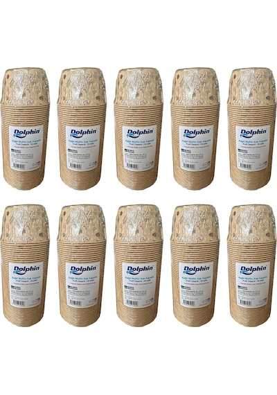 Dolphin Muffin Kağıt Karton Yazı Desenli Cupcake Kek Kalıbı Kapsülü Kabı - 50 Adetlik 10 Paket