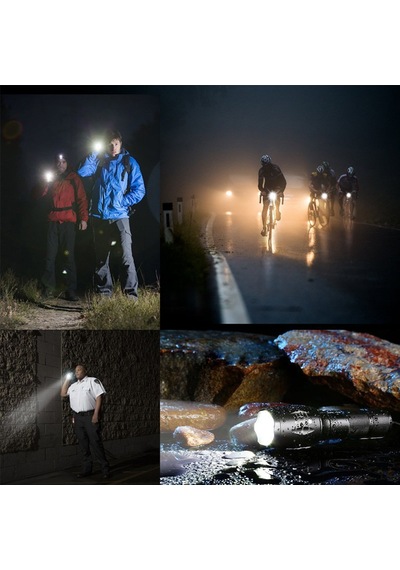 Km-108 T6 Led Şarjlı El Feneri 5 Modlu 200 Metre Işık Mesafesi Çok Renkli