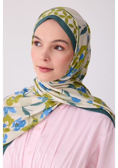 Belli Fresh Viona Şal - 3203-22 Yeşil Mavi