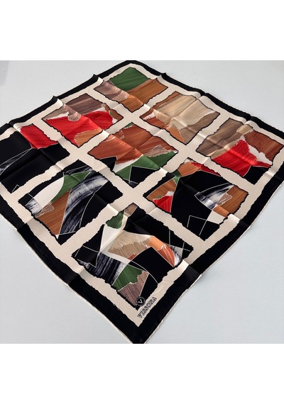 Vissona Twill İpek Eşarp Ipk0206-7123 Çok Renkli