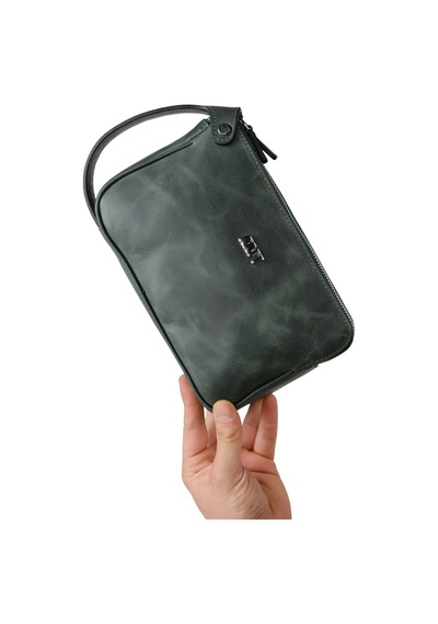 Mft Leather Hakiki Deri Unisex El Çantası Moon Bag 4381 Tiguan Haki