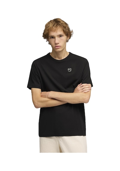 Puma Ess Elevated Erkek Siyah Günlük Stil T-shirt 69570301 Siyah