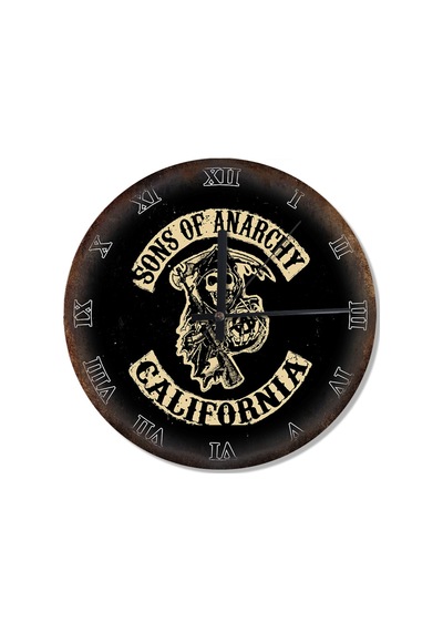 Sons Of Anarchy California Dekoratif Duvar Saati Krem - Siyah