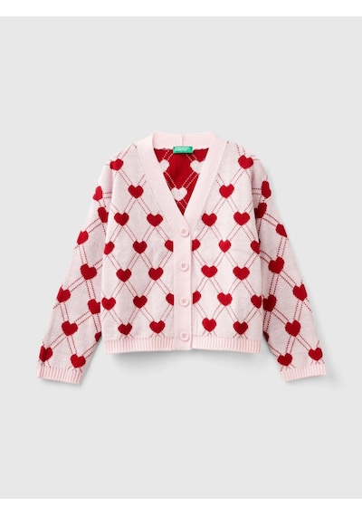 Benetton Kız Çocuk Hırka 1070q601k Çok Renkli