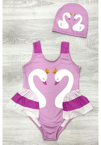 My Kids Wear Zarif Kuğu Desenli Üç Kat Fırfır Detaylı Boneli Kız Çocuk Mayo Kırmızı - Lacivert My Kids Wear Zarif Kuğu Desenli Üç Kat Fırfır Detaylı Boneli Kız Çocuk Mayo Kırmızı - Lacivert