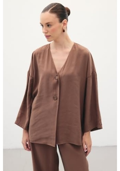 Düğmeli Kimono Stn139kce1847 Çok Renkli