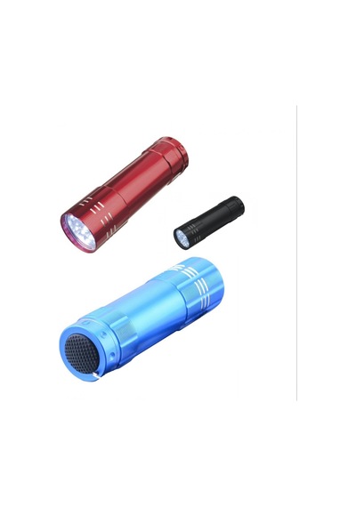 Hubrendy Çer 3 Adet 9 Ledli Metal Mini El Fener