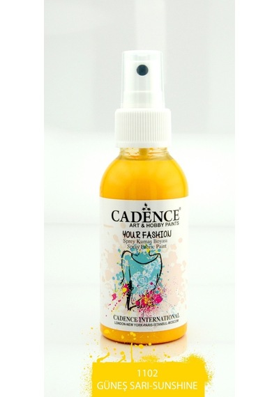 Cadence Your Fashion Sprey Kumaş Boyası 100Ml - 1102 Güneş Sarı