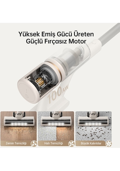 Dreame U10 - Gray Şarjlı Dikey Süpürge