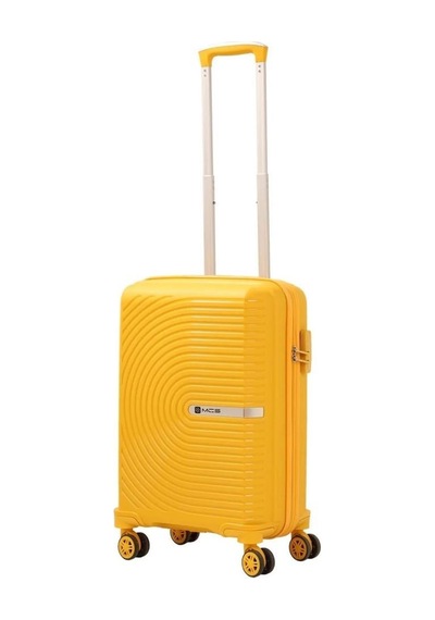 Mçs Bavul Büyük Ve Kabin 2li Set Kırılmaz Silikon Valiz V374 Sarı Sarı