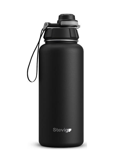 Stevig 1 Hand Leak-proof Sızdırmaz Çelik Termos 1000 Ml Black St-