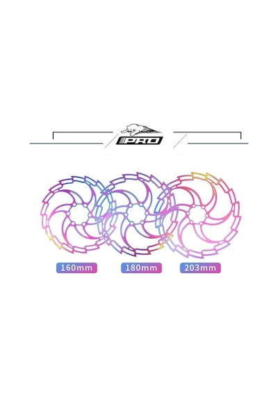 Pro 180 Mm Bukalemun Rotor Bisiklet Disk Fren Rotoru 160mm 6 Vida Mtb Ultra Hafif Rainbow Rotor