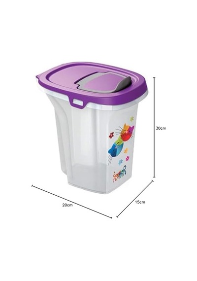 6 Lt Fuşya Mama Saklama Kabı
