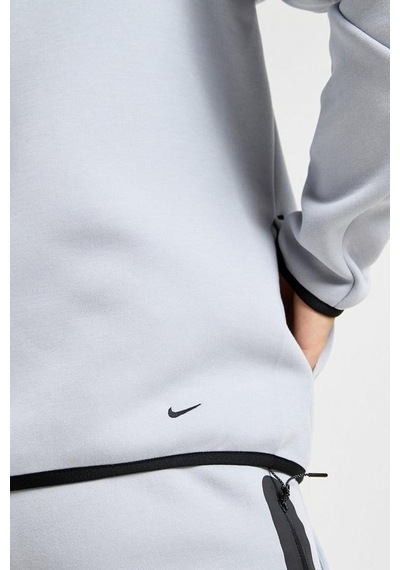 Nike Tech Fleece Mix Full Zip Windrunner Hoodie Kapüşonlu Unisex Sweatshirt Gri-yeşil