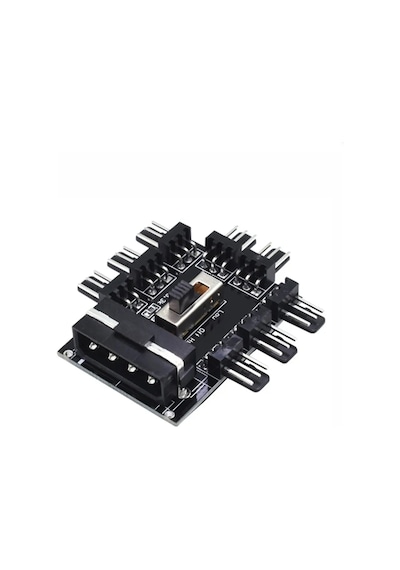 8 Port Fan Çoklayıcı Y Pwm 4336A Splitter 3 Pin 4 Switch Power Güç