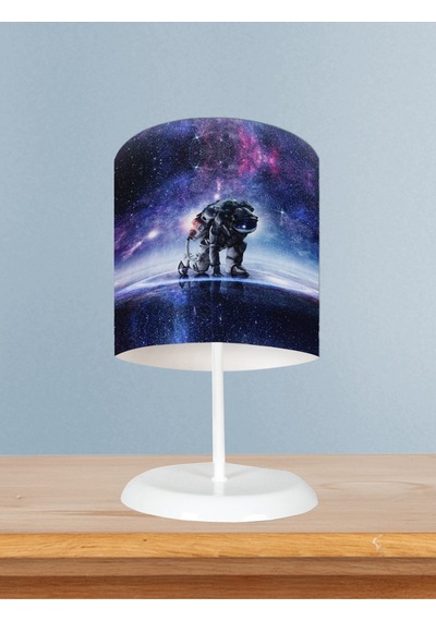 Mekta Home Bebek Ve Çocuk Odası Galaksi Astronot Desenli Abajur