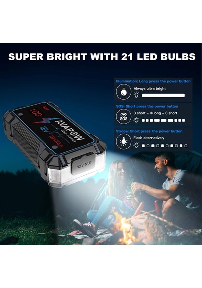 Tr A07 1500a 12800mah Jump Starter Taşınabilir Akü Takviye Kiti
