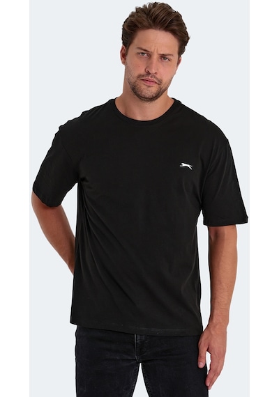 Slazenger KAISER IN Oversize Erkek Oversıze Siyah Tişört