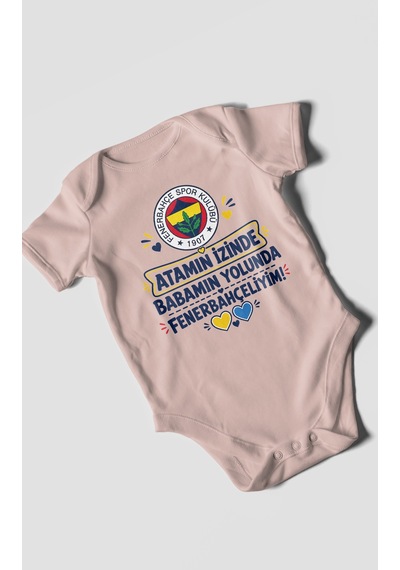 Morivokids Babaya Özel Kısa Kollu Bebek Body %100 Pamuk Zbn275-kk Pastel Pembe