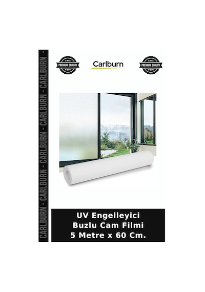Özel Üretim Gizlilik Sağlayan Pencere Güneş Korumalı Uv Engelleyici Buzlu Cam Filmi 5 Metre X 60 Cm.