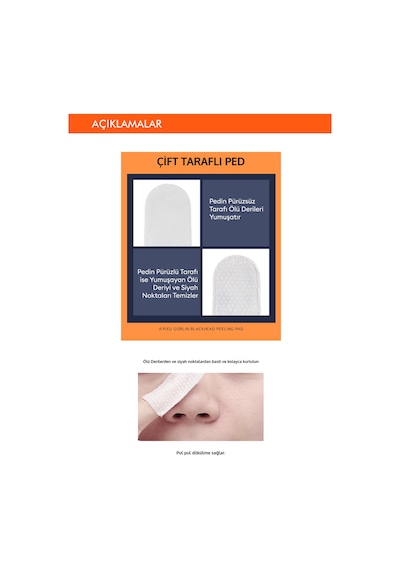 Missha A'PIEU Goblin Blackhead Peeling Pad Siyah Nokta ve Gözenek Temizleyici Peeling Ped
