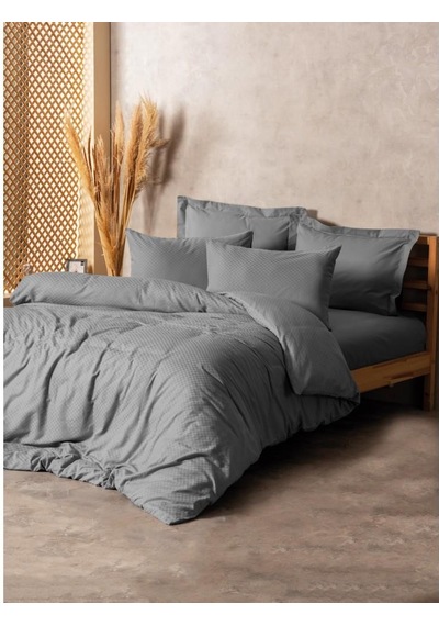 Cotton Box Plain Çift Kişilik Nevresim Takımı Gri