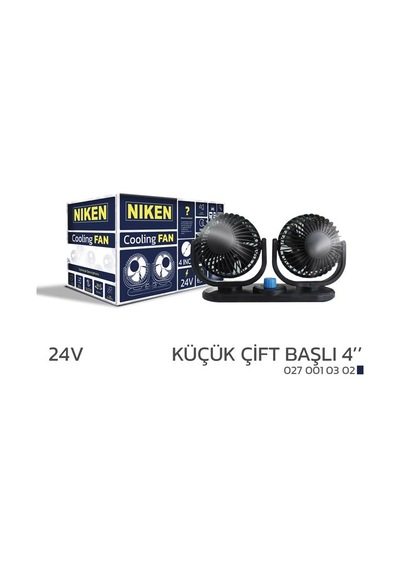 Niken Araç Vantilatörü Küçük Çift Başlı 24v 4 İnç Nıken 0270010302