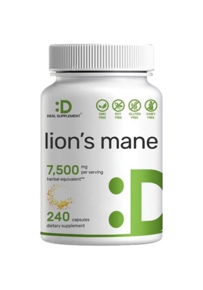 Deal Supplement Lions Mane Mushroom Supplement, 7500mg Per Se
