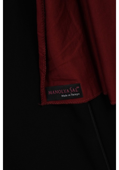 Manolyaşal İslamic Hijab Tesettür Penye Şal - 70 X 180 / Bordo Bordo