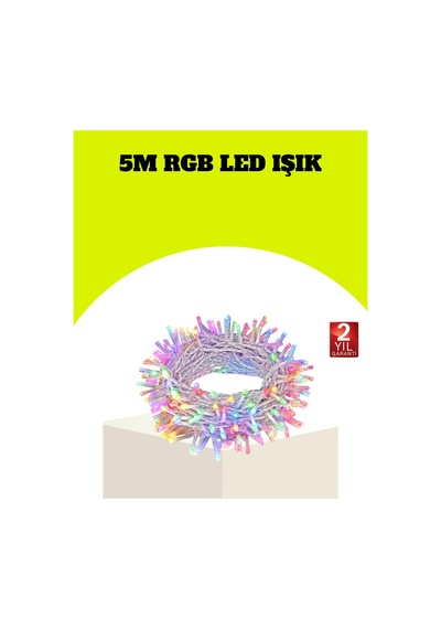Enerji Tasarruflu Şeffaf Kablo 5 M 50 Led Dekor Işık Diğer