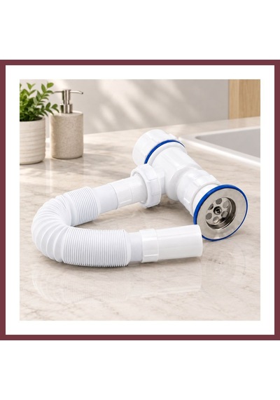Storeşahin Paslanmaz Taşlı Körüklü Lavabo Sifon Shn0720